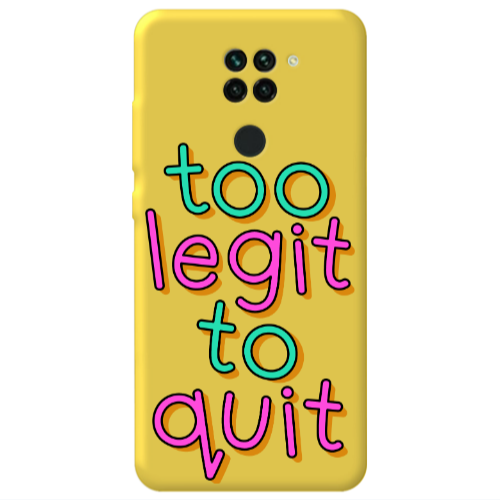 Xiaomi Redmi Note 9 Too Legit To Quit Yellow Colored Silicone TPU Θήκη