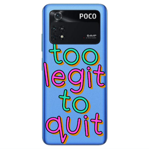 Xiaomi Poco M4 Pro 4G Too Legit To Quit Transparent Silicone TPU Θήκη