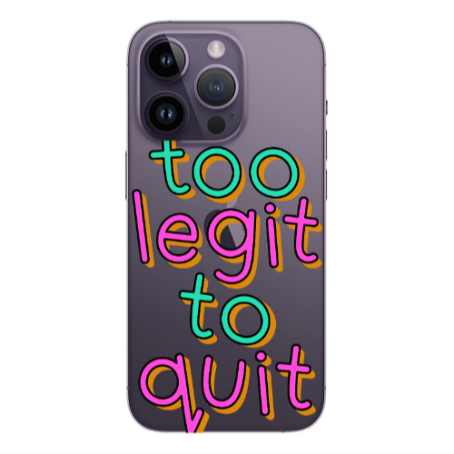 Apple iPhone 14 Pro  Too Legit To Quit Transparent Silicone TPU Θήκη