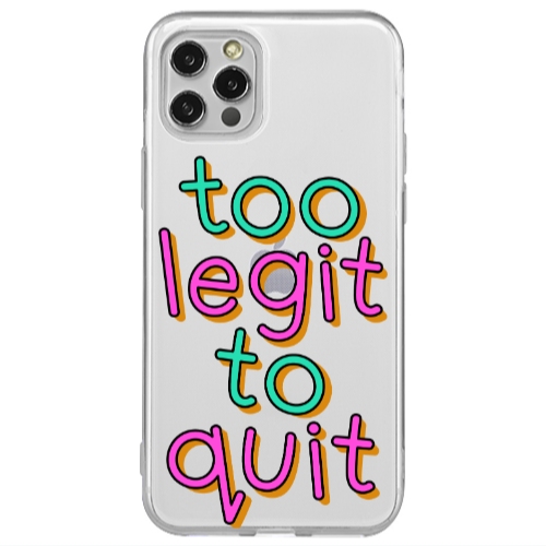 Apple iPhone 12 Pro Too Legit To Quit Transparent Silicone TPU Θήκη