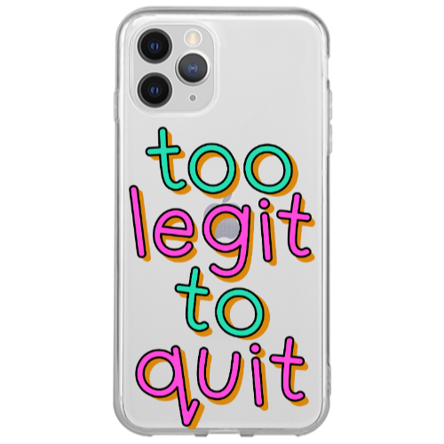 Apple iPhone 11 Pro Max Too Legit To Quit Transparent Silicone TPU Θήκη