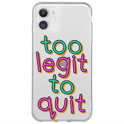 Apple iPhone 12 Mini Too Legit To Quit Transparent Silicone TPU Θήκη