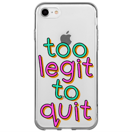 Apple iPhone SE 2020 Too Legit To Quit Transparent Silicone TPU Θήκη