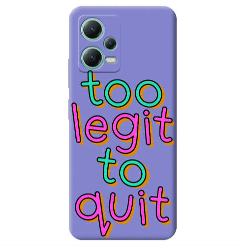 Xiaomi Redmi Note 12 Pro 5G Too Legit To Quit Purple Colored Silicone TPU Θήκη