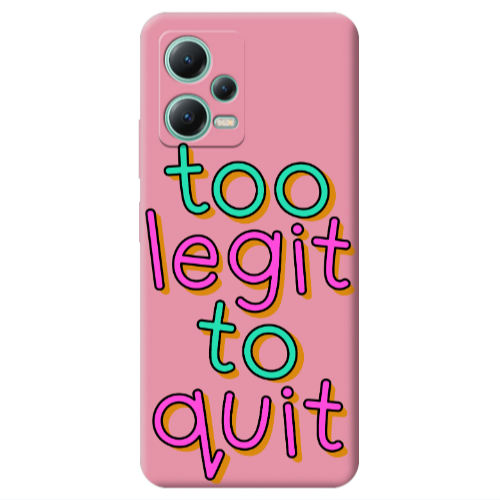 Xiaomi Redmi Note 12 Pro 5G Too Legit To Quit Pink Colored Silicone TPU Θήκη