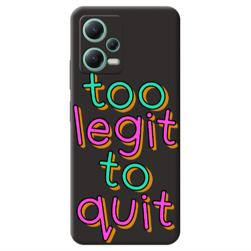 Xiaomi Redmi Note 12 Pro 5G Too Legit To Quit Black Colored Silicone TPU Θήκη
