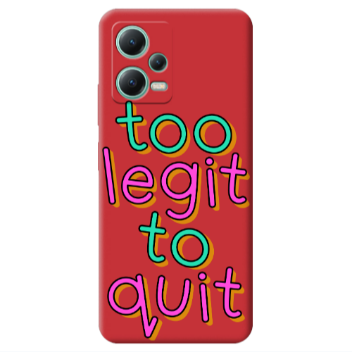 Xiaomi Redmi Note 12 Pro 5G Too Legit To Quit Red Colored Silicone TPU Θήκη