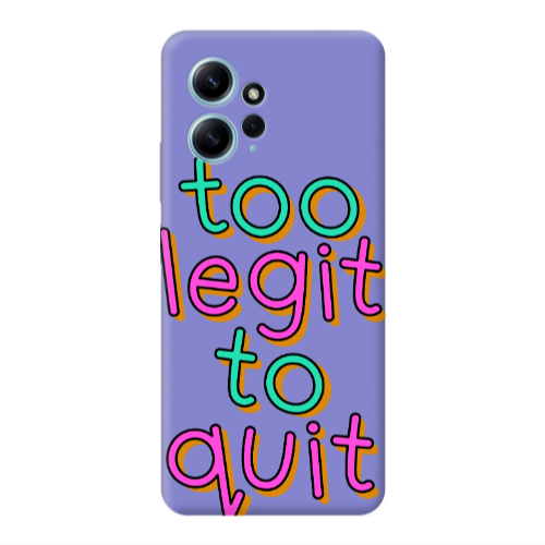 Xiaomi Redmi Note 12 4G Too Legit To Quit Purple Colored Silicone TPU Θήκη