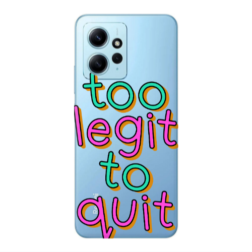Xiaomi Redmi Note 12 4G Too Legit To Quit Transparent Silicone TPU Θήκη