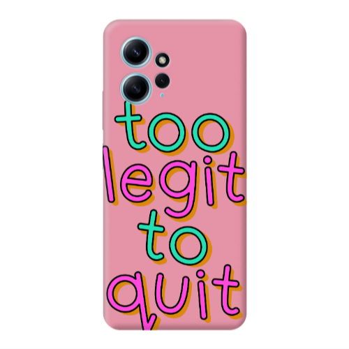 Xiaomi Redmi Note 12 4G Too Legit To Quit Pink Colored Silicone TPU Θήκη