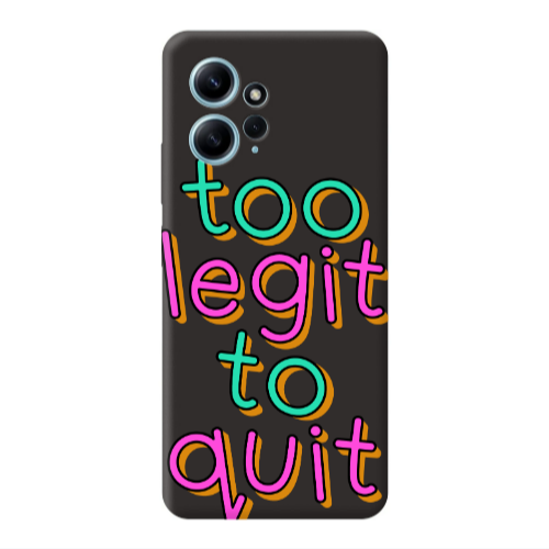 Xiaomi Redmi Note 12 4G Too Legit To Quit Black Colored Silicone TPU Θήκη