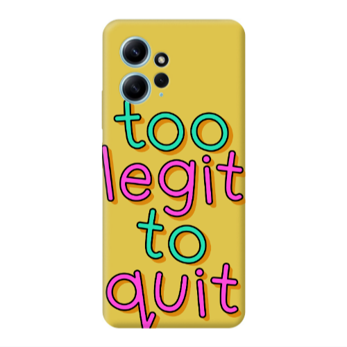 Xiaomi Redmi Note 12 4G Too Legit To Quit Yellow Colored Silicone TPU Θήκη