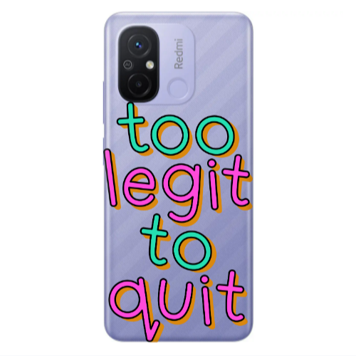 Xiaomi Redmi 12C Too Legit To Quit Transparent Silicone TPU Θήκη
