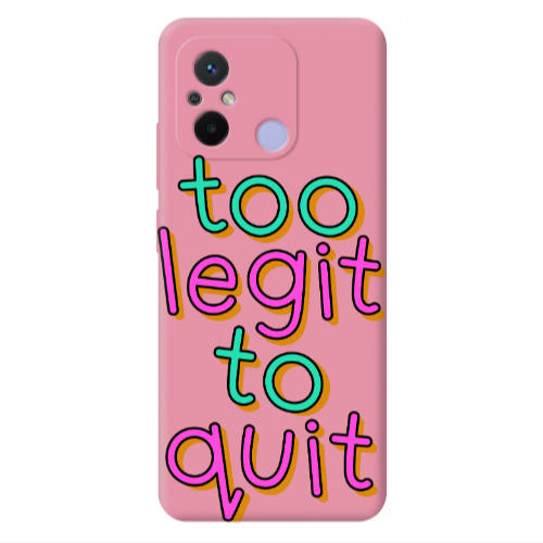 Xiaomi Redmi 12C Too Legit To Quit Pink Colored Silicone TPU Θήκη