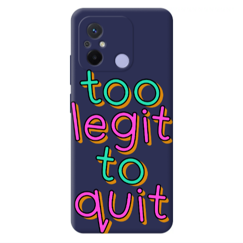 Xiaomi Redmi 12C Too Legit To Quit Dark blue Colored Silicone TPU Θήκη