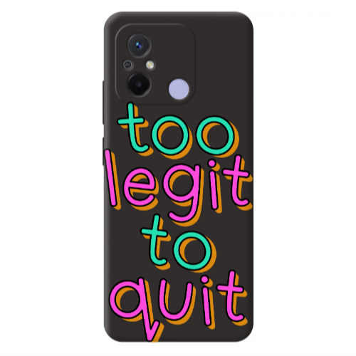 Xiaomi Redmi 12C Too Legit To Quit Black Colored Silicone TPU Θήκη