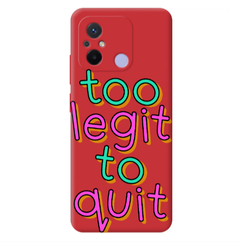 Xiaomi Redmi 12C Too Legit To Quit Red Colored Silicone TPU Θήκη