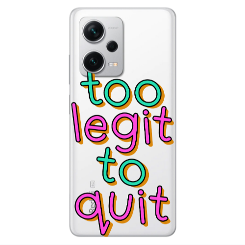 Xiaomi Redmi Note 12 5G Too Legit To Quit Transparent Silicone TPU Θήκη