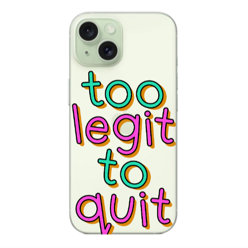 Apple iPhone 15 Plus Too Legit To Quit Transparent Silicone TPU Θήκη