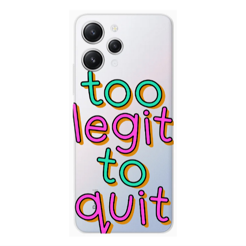 Xiaomi Redmi 12 Too Legit To Quit Transparent Silicone TPU Θήκη