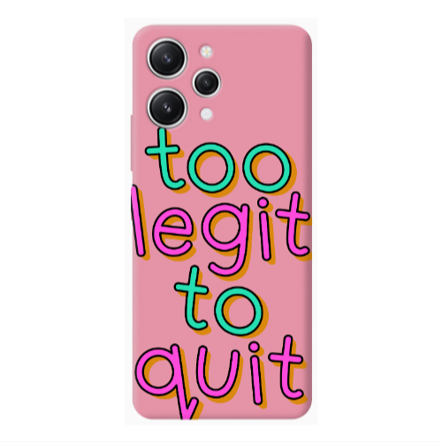 Xiaomi Redmi 12 Too Legit To Quit Pink Colored Silicone TPU Θήκη