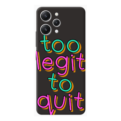 Xiaomi Redmi 12 Too Legit To Quit Black Colored Silicone TPU Θήκη
