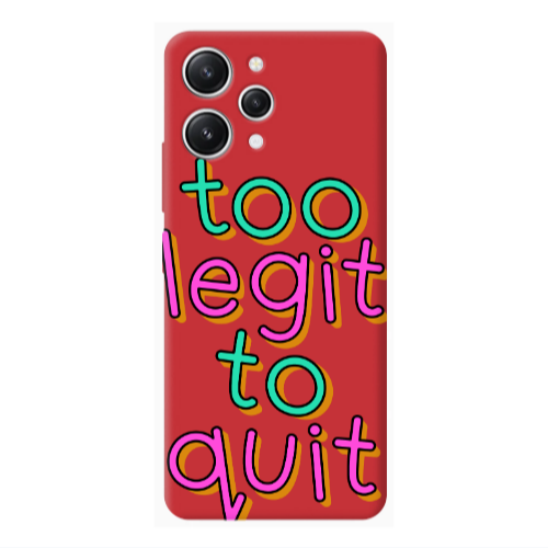 Xiaomi Redmi 12 Too Legit To Quit Red Colored Silicone TPU Θήκη