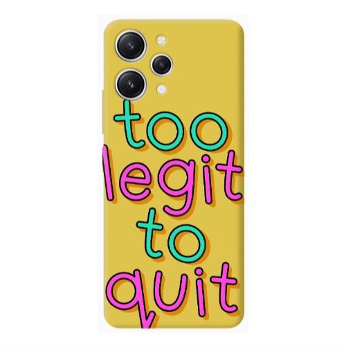 Xiaomi Redmi 12 Too Legit To Quit Yellow Colored Silicone TPU Θήκη