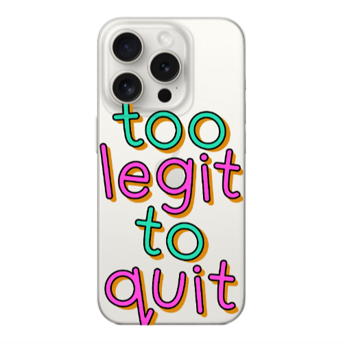 Apple iPhone 15 Pro Max Too Legit To Quit Transparent Silicone TPU Θήκη