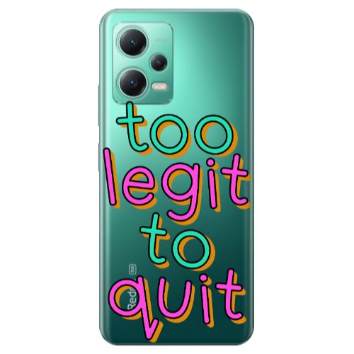 Xiaomi Redmi Note 12 Pro Plus 5G Too Legit To Quit Transparent Silicone TPU Θήκη