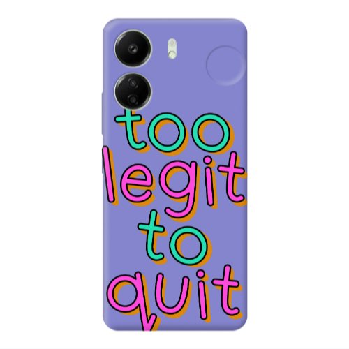 Xiaomi Redmi 13C Too Legit To Quit Purple Colored Silicone TPU Θήκη