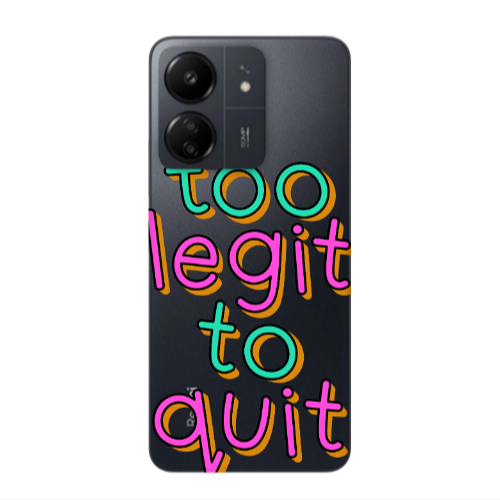 Xiaomi Redmi 13C Too Legit To Quit Transparent Silicone TPU Θήκη