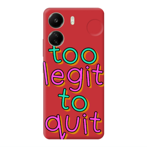Xiaomi Redmi 13C Too Legit To Quit Red Colored Silicone TPU Θήκη