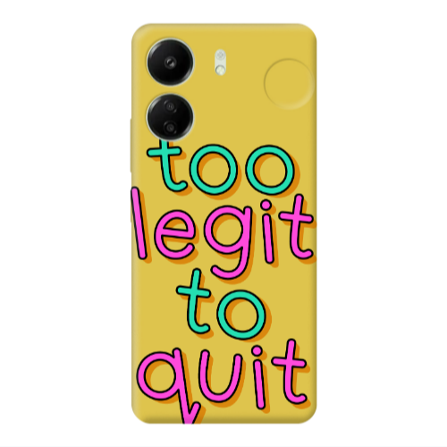 Xiaomi Redmi 13C Too Legit To Quit Yellow Colored Silicone TPU Θήκη