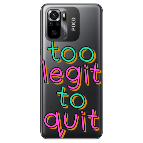 Xiaomi Poco M5 s Too Legit To Quit Transparent Silicone TPU Θήκη