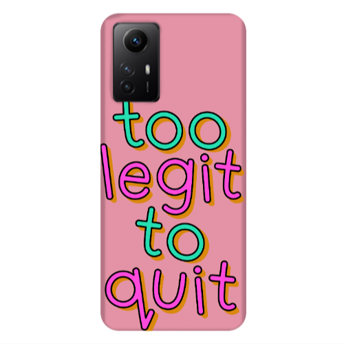 Xiaomi Redmi Note 12s Too Legit To Quit Pink Colored Silicone TPU Θήκη