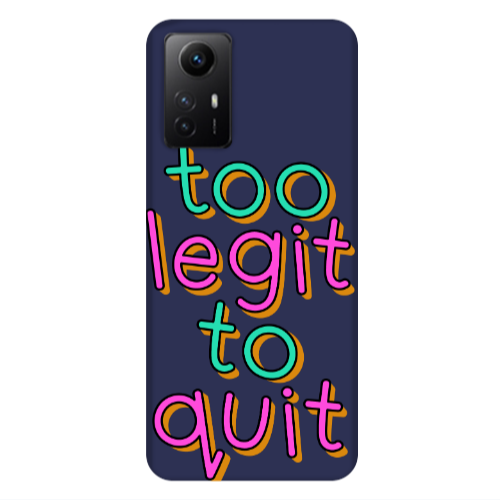 Xiaomi Redmi Note 12s Too Legit To Quit Dark blue Colored Silicone TPU Θήκη