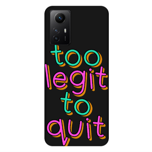 Xiaomi Redmi Note 12s Too Legit To Quit Black Colored Silicone TPU Θήκη