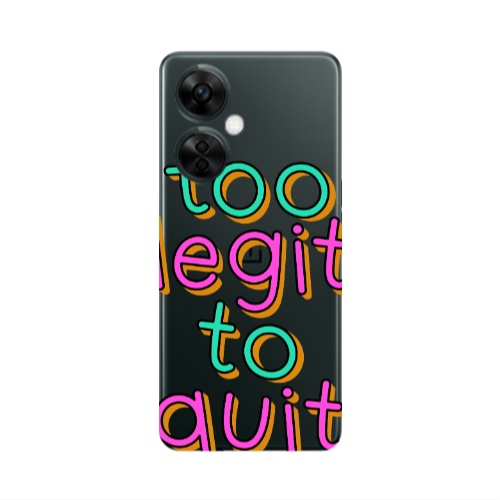 Oneplus Nord CE 3 Lite 5G Too Legit To Quit Transparent Silicone TPU Θήκη
