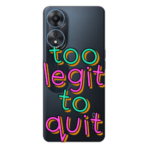 Oppo A 98 Too Legit To Quit Transparent Silicone TPU Θήκη
