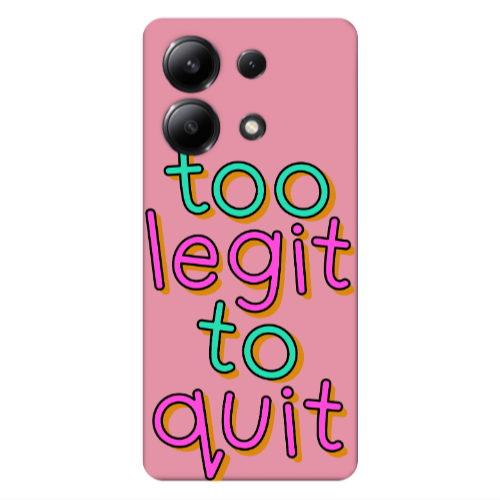 Xiaomi Redmi Note 13 4G Too Legit To Quit Pink Colored Silicone TPU Θήκη