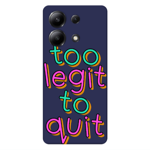 Xiaomi Redmi Note 13 4G Too Legit To Quit Dark blue Colored Silicone TPU Θήκη