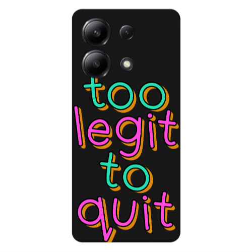 Xiaomi Redmi Note 13 4G Too Legit To Quit Black Colored Silicone TPU Θήκη