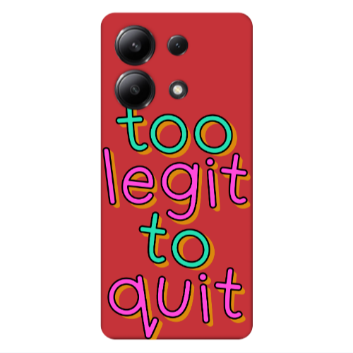 Xiaomi Redmi Note 13 4G Too Legit To Quit Red Colored Silicone TPU Θήκη