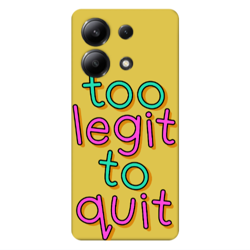 Xiaomi Redmi Note 13 4G Too Legit To Quit Yellow Colored Silicone TPU Θήκη