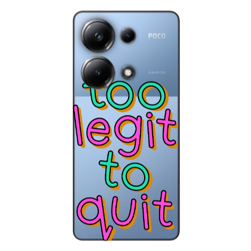 Xiaomi Poco M6 Pro 4G Too Legit To Quit Transparent Silicone TPU Θήκη