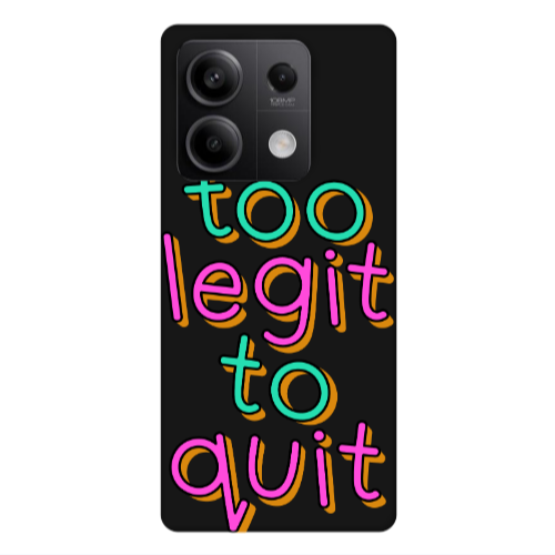 Xiaomi Redmi Note 13Pro 5G Too Legit To Quit Black Colored Silicone TPU Θήκη