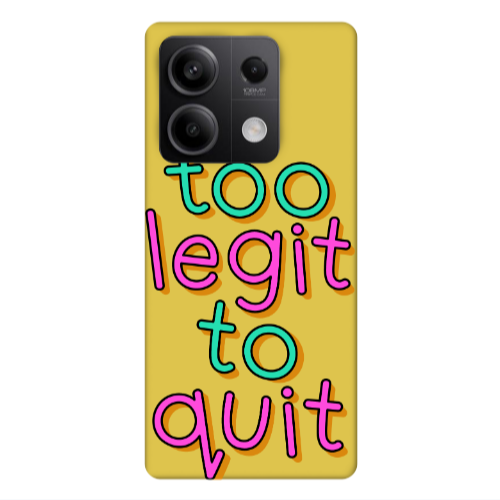 Xiaomi Redmi Note 13Pro 5G Too Legit To Quit Yellow Colored Silicone TPU Θήκη