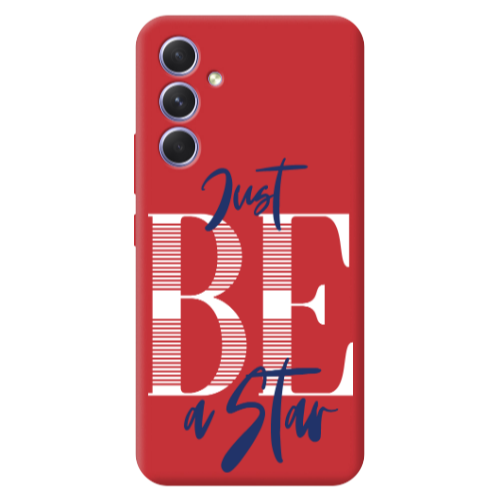Samsung A56 Just Be a Star Red Colored Silicone TPU Θήκη