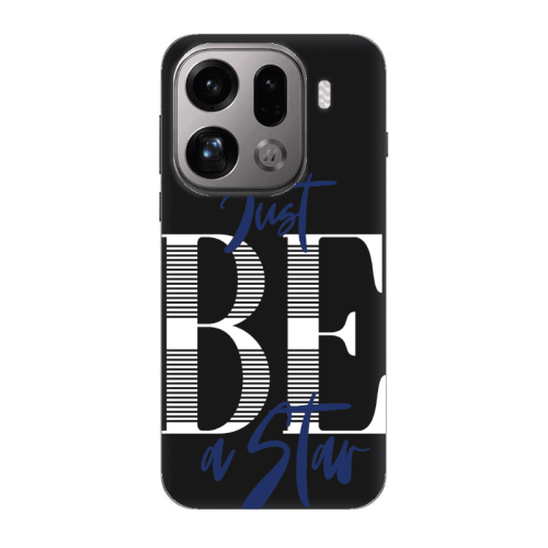 Oppo Find X9 Pro Just Be a Star Black Colored Silicone TPU Θήκη